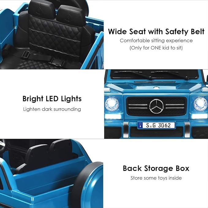 Costzon Ride on Car, Licensed Mercedes-Benz Maybach, 12V Battery Powered - Image 5