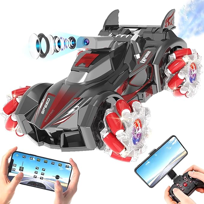 Yasola RC Car with Camera for Kids, Remote Control 360° Rotating High Speed by YASOLA
