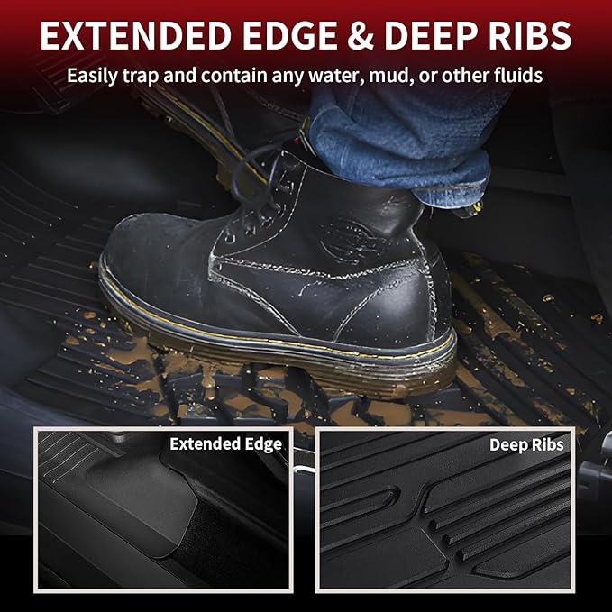 LASFIT Front Floor Mats for Ford F-150 2015-2025 | F150 Lightning 2022-2025 - Image 4
