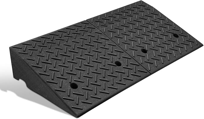 DNA MOTORING 6.9" Rise Rubber Curb Ramp Heavy Duty Loading Driveway Ramp by DNAMOTORING