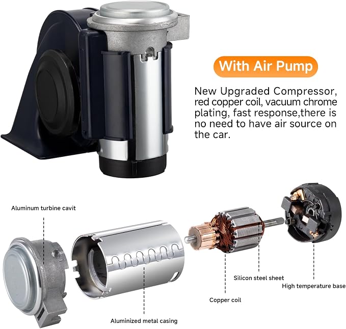 Air Horn 12V 150DB Loud Train Horn kit - Image 4