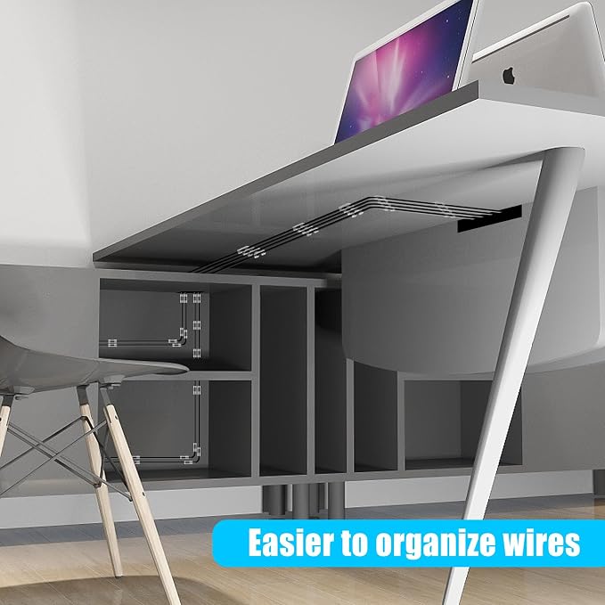 XHF 35pcs Large Self Adhesive Cable Clips Clear, Wire Clips Cable Management - Image 5