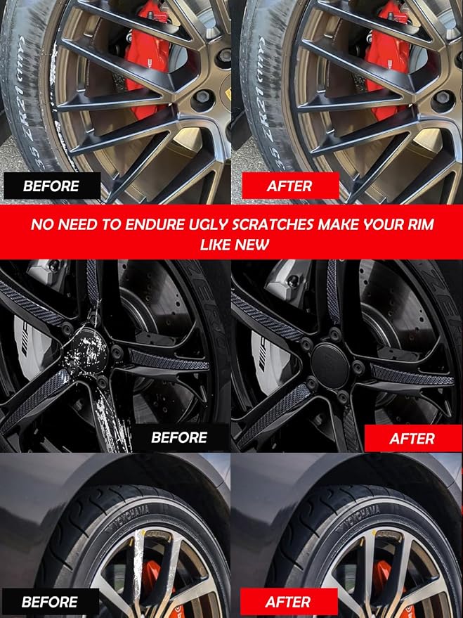 Black Rim Touch Up Paint. Wheel Scratch Repair Pen. Car Rim Paint Pen Quick And - Image 3