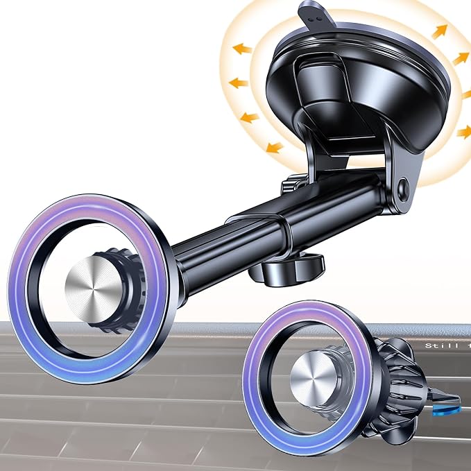 Coolpow for MagSafe Car Mount【Windshield+Vent+Dash】Magnetic Phone Holder for by Coolpow