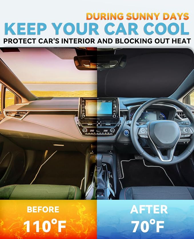 Windshield Sun Shade for 2021-2024 2025 2026 Kia K5, Sedan Accessories - Image 2