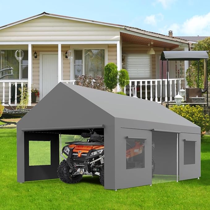 Heavy Duty Carport 13x20 FT Oversized Portable Garage - Image 6