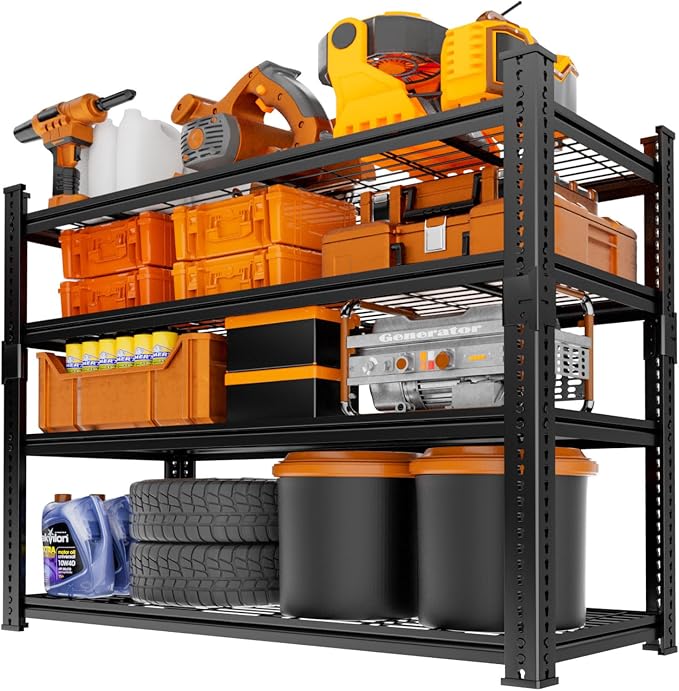 Storage Shelves Heavy Duty 3 PCS, 4-tier Adjustable Metal Industrial Utility - Image 7