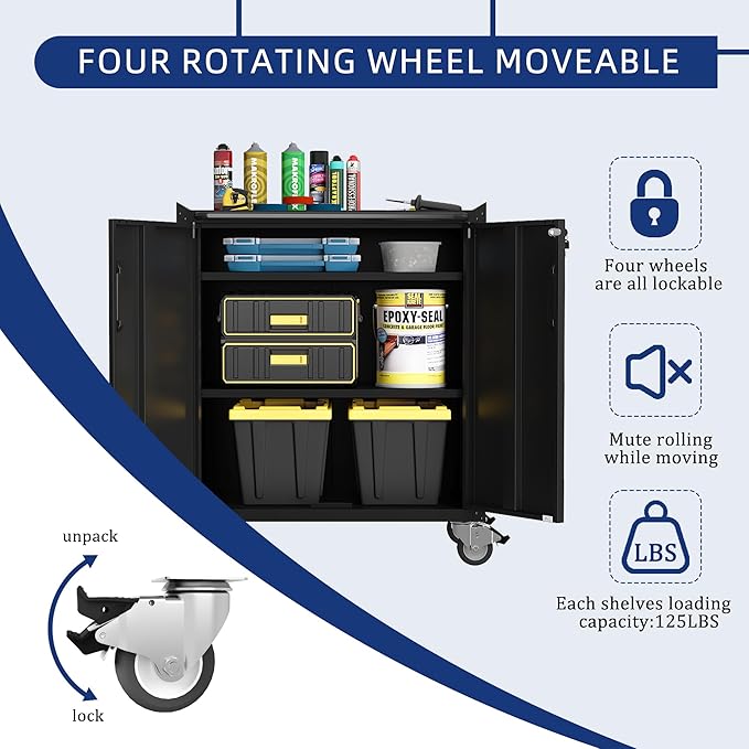 Metal Garage Storage Cabinet - Image 4