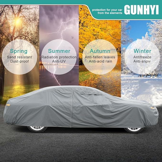 16 Layers Large SUV Car Cover Waterproof All Weather Heavy Duty, Universal Fit - Image 5