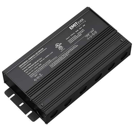 EMITEVER Dimmable Led Driver, 500W AC 110V-277V to DC 24V Transformer, 5-in-1 by EMITEVER