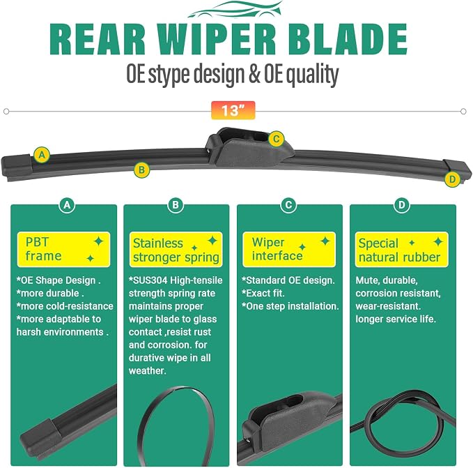 26" 18" 13" Windshield Wiper Blades Replacement - Image 4