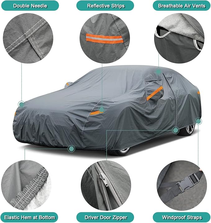 Premium Car Cover Custom Fit GMC Terrain, 16 Layers Heavy Duty Car Cover - Image 3