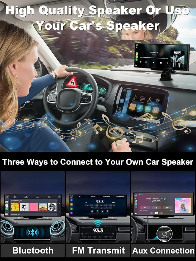 Apple Carplay Screen for Car, 10.26’’ Wireless CarPlay & Android Auto Screen - Image 7