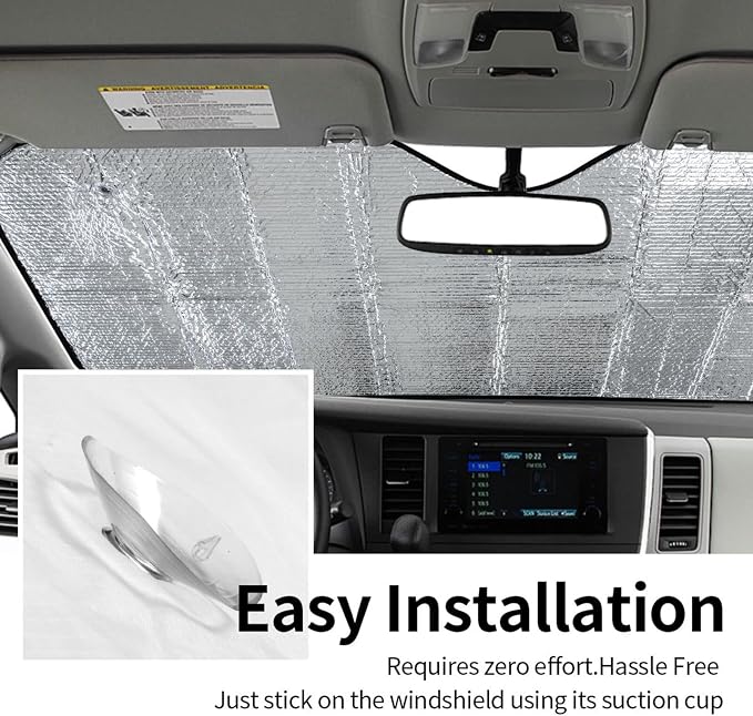 Black cat Eyes Car Windshield Sunshade Front Window Sun Visor Protector - Image 6
