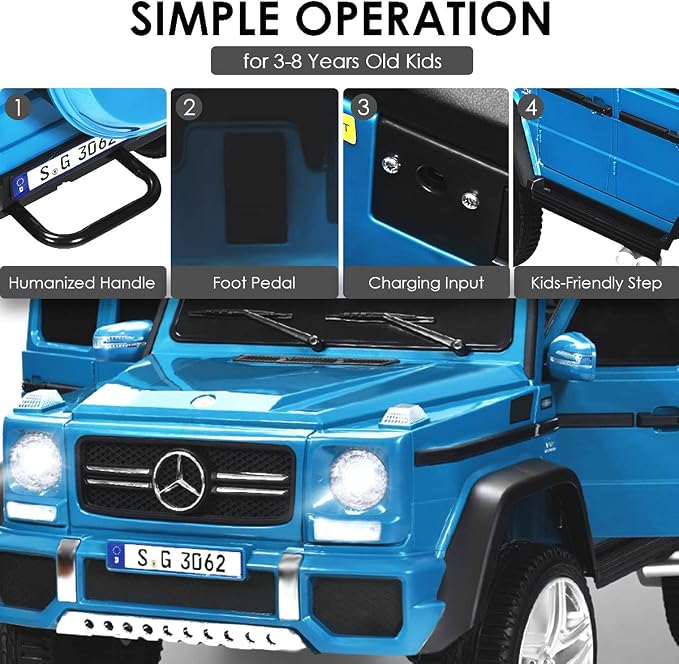 Costzon Ride on Car, Licensed Mercedes-Benz Maybach, 12V Battery Powered - Image 3