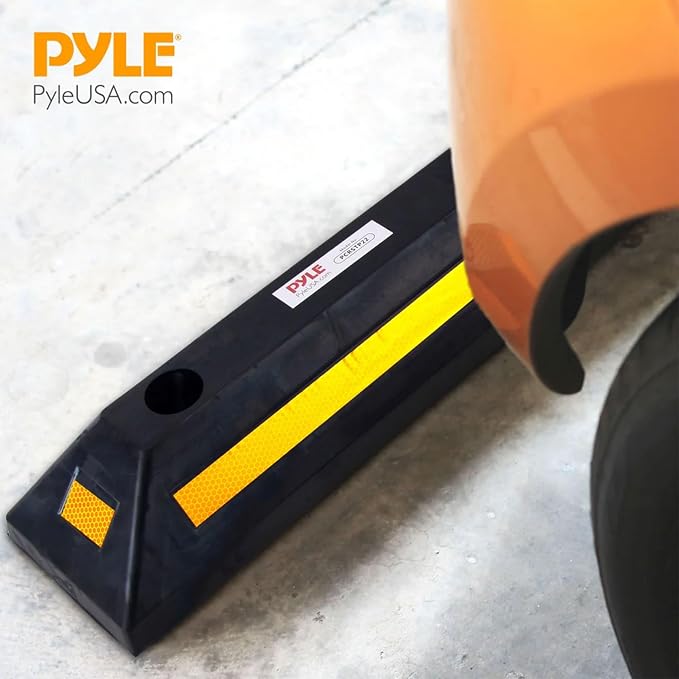 Pyle 2-Pack Heavy Duty Rubber Wheel Stops - Image 6
