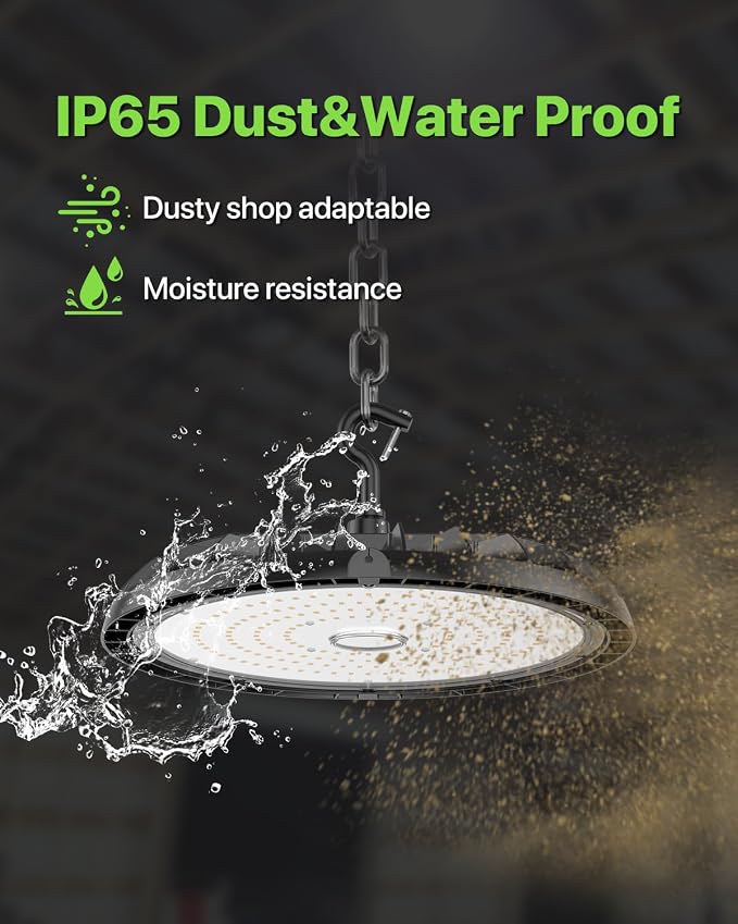 200W UFO LED High Bay Light 6-Pack 150LM/W 30, 000LM Output Led Shop Lights - Image 6