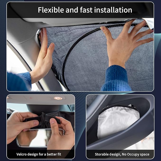 INSAUTO for Toyota Tundra Car Sun Shade Windshield for Tundra 2006 2005 2004 - Image 5