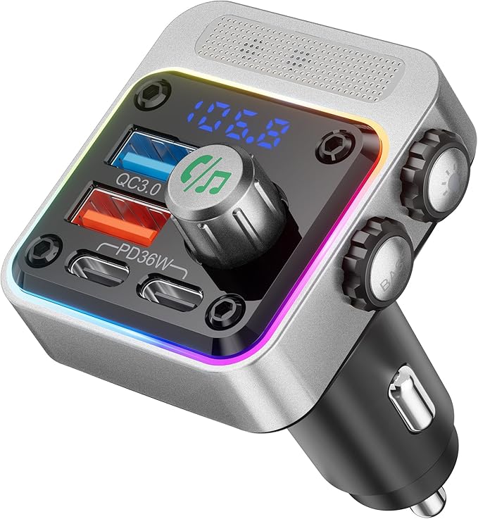 Nulaxy 54W Bluetooth 5.3 Car Adapter by Nulaxy