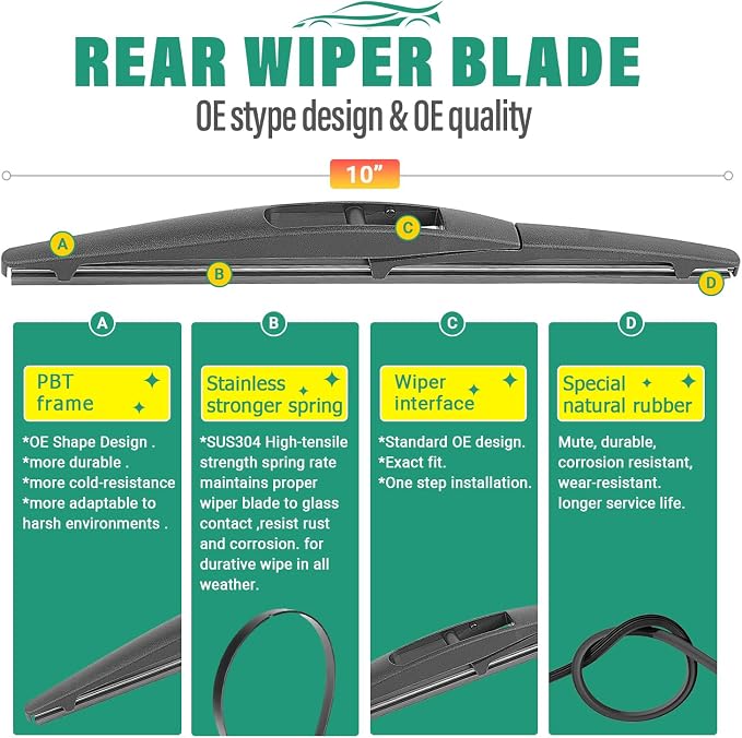 26" 15" 10" Windshield Wiper Blades Replacement - Image 4
