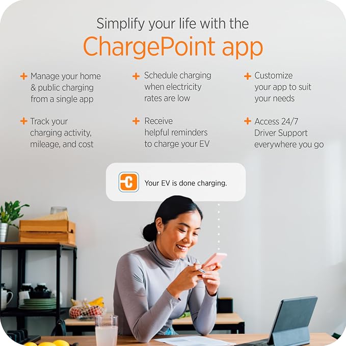 ChargePoint HomeFlex Level 2 EV Charger J1772, NEMA 6-50 Plug - Image 6