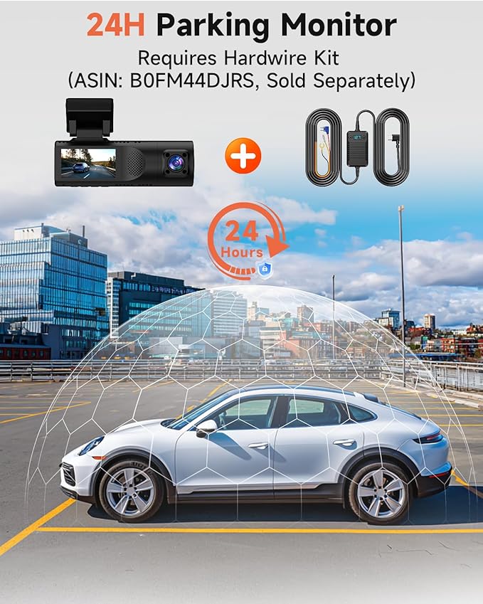 3 Channel Dash Cam, Dash Camera 2.5K Front and Dual 1080P Inside/Rear - Image 7