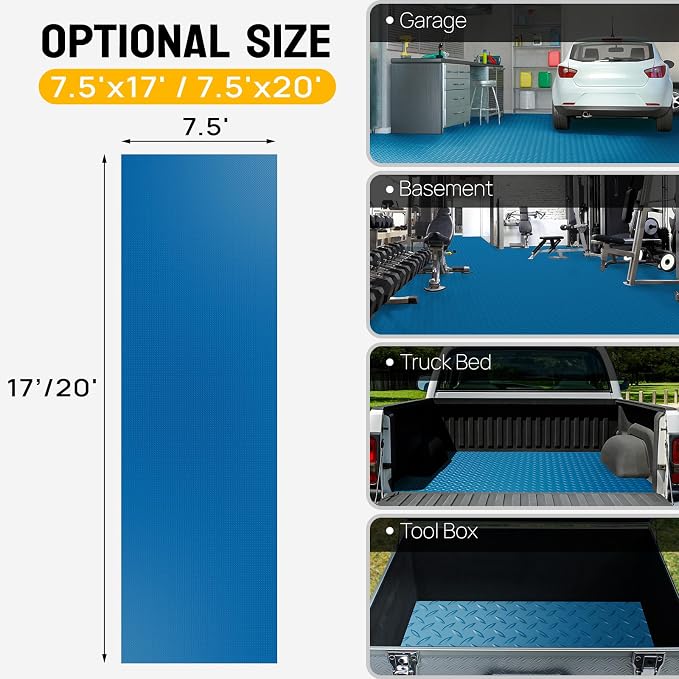 Bonnlo 7.5x17 FT Garage Floor Mat - Image 3