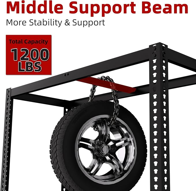 2 Packs 36" W x 16" D x 55" H Adjustable Garage Storage Shelves - Image 4