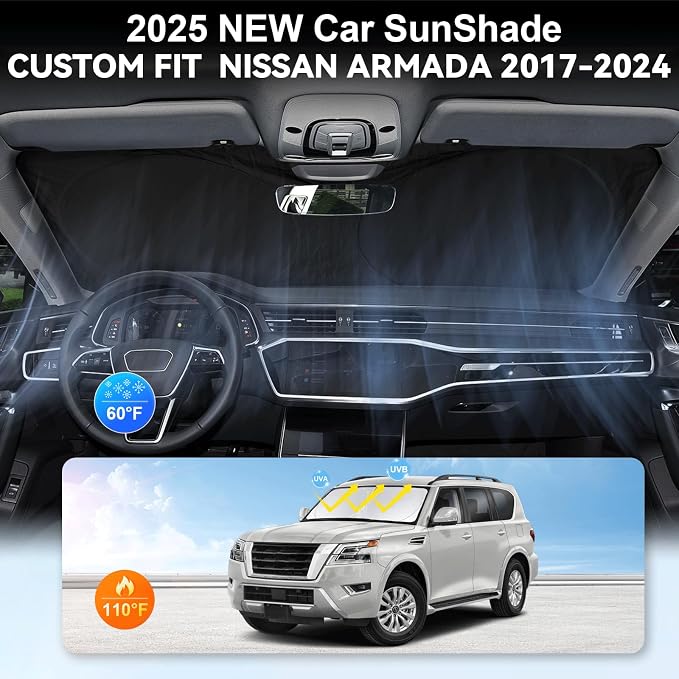 Custom Fit Armada Windshield Sunshade - Image 4