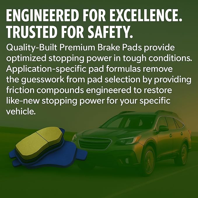 Premium Semi-Metallic Rear Brake Pads Compatible - Image 7