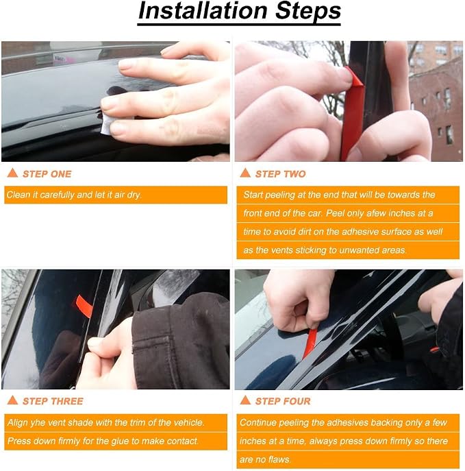 Wind Deflector Compatible with 2007-2014 Ford Edge/Lincoln MKX Smoke Sun/Rain - Image 8