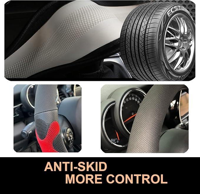 PINCTROT XL Size 17.5-18 Inch Comfy Grip Steering Wheel Cover - Image 5