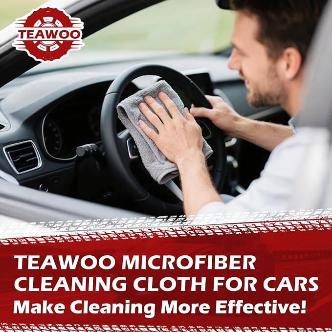 Microfiber Cleaning Cloths Bulk-50 Pack, Ultra Absorbent Microfiber Towel Weave - Image 7