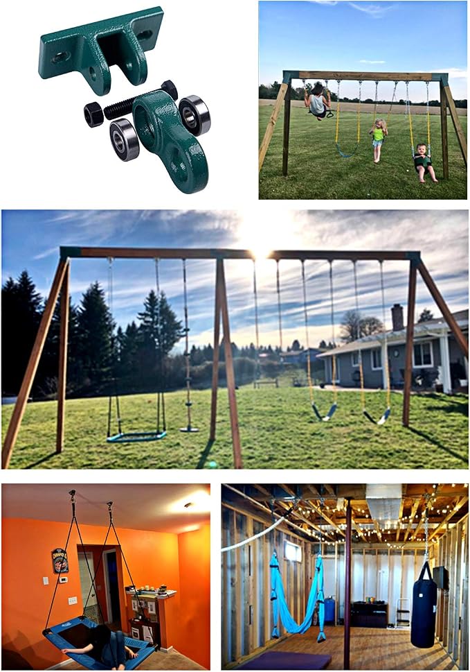 Heavy Duty Black Swing Hangers Screws Bolts Included Over 5000 lb Capacity - Image 7