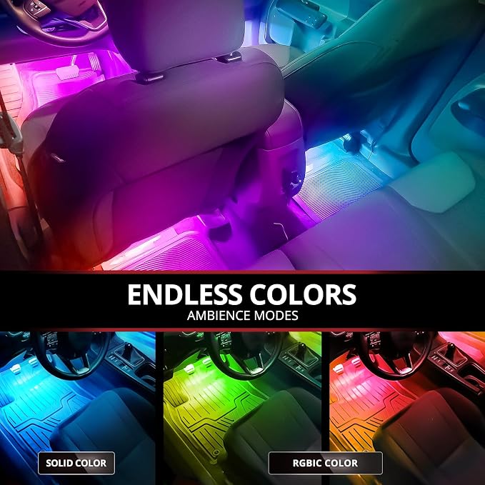 OPT7 Aura DreamColor RGB-IC Car Interior Ambient Light, Color Chasing Light Kit - Image 3
