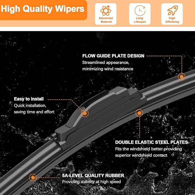 HULADAED® 26'' 20'' 14'' Windshield Wipers Replacement - Image 5