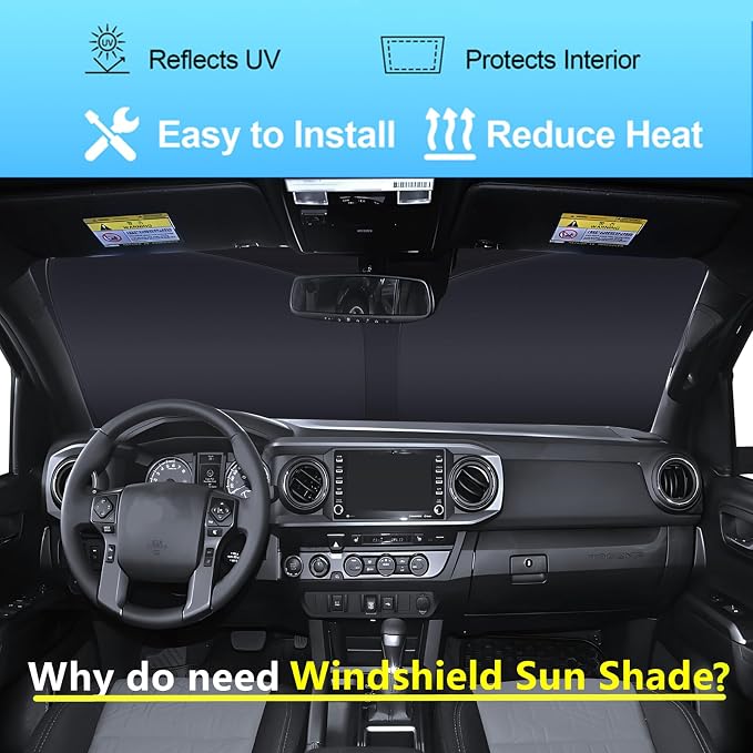 Windshield Sun Shade for Toyo-ta Camry 2025 4-Layer Front Window Shade Custom - Image 2