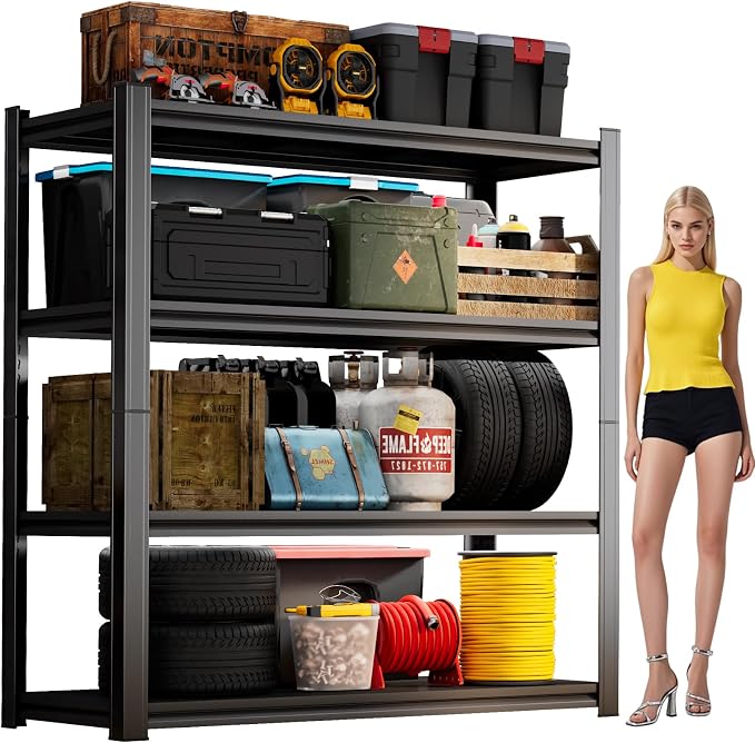 55" H Garage Shelving 2400LBS Capacity Heavy Duty Storage Shelves, Adjustable 4 by ErgoNova