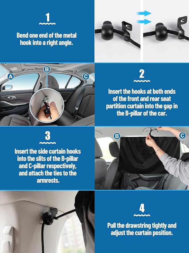 Set of 3 Car Window Shades - Image 7
