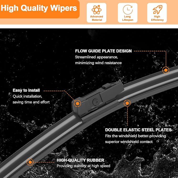 HULADAED® 26'' 16'' 12'' Windshield Wipers Replacement - Image 3