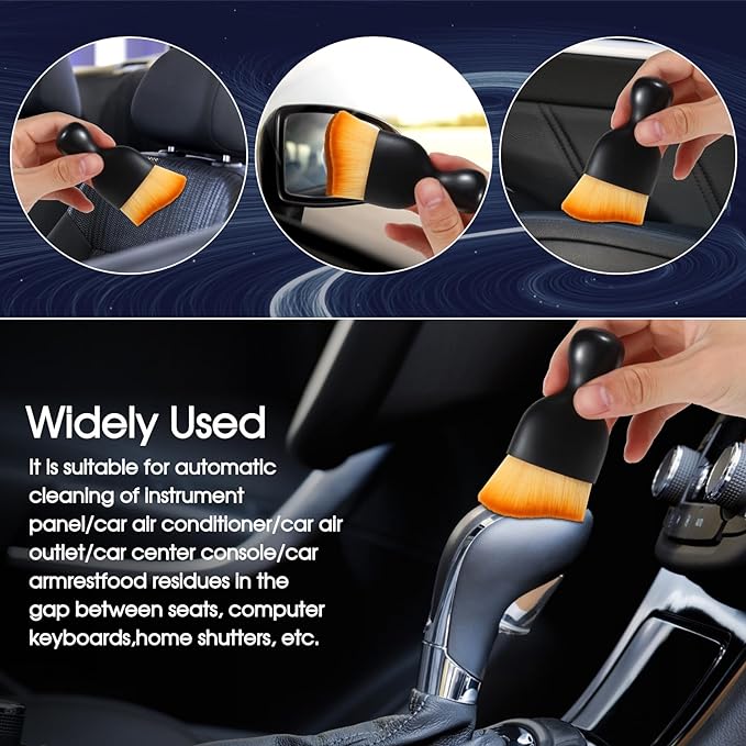 3 PCS Car Interior Detail Dust Brush, Soft Car Interior Detailing Kit Tools - Image 5