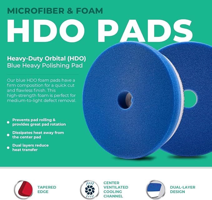 Lake Country 5.5" HDO Blue Foam Heavy Polishing Pad – Premium Heavy Duty - Image 3