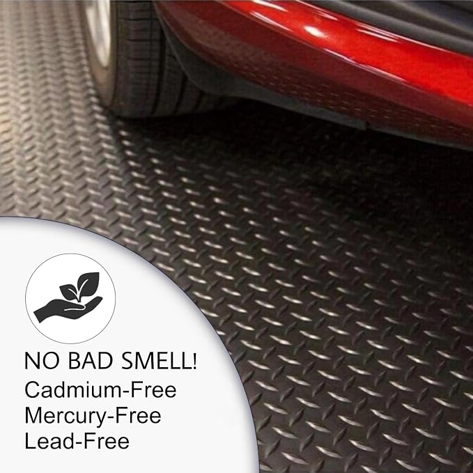 SEAL 4 x 8 Ft Premium Garage Floor Mat, Solid 2.8mm Thickened Black Commercial - Image 5