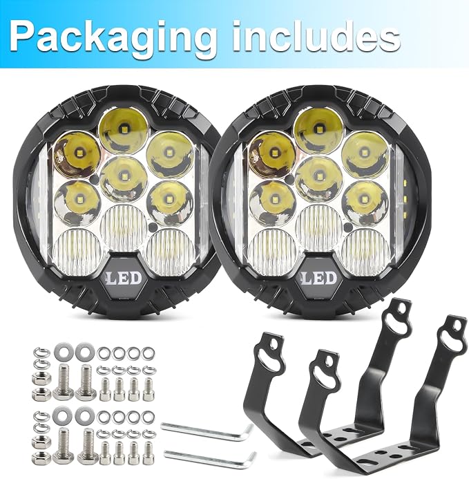 LIGBT 2PCS 7 Inch Round LED Offroad Light - Image 6