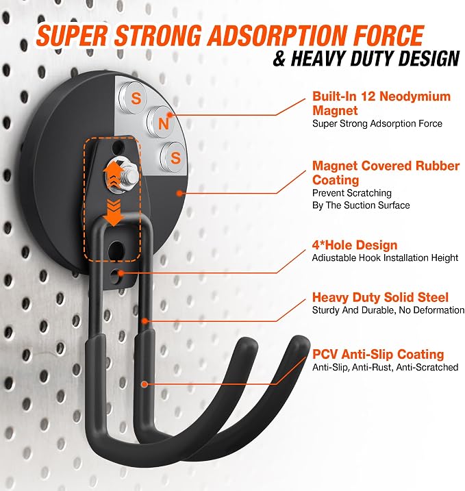 4Pack Large Strong Magnetic Hooks - Image 2