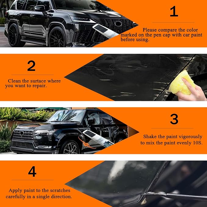 Copper Cres Touch Up Paint for Lexus, Car Paint Pen Scratch Repair Two-In-One - Image 6