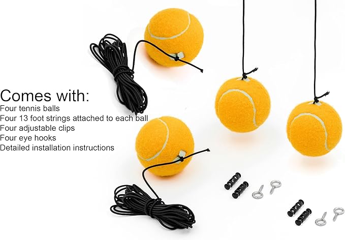 4-Pack Garage Parking Aid Tennis Ball on a String - Image 2