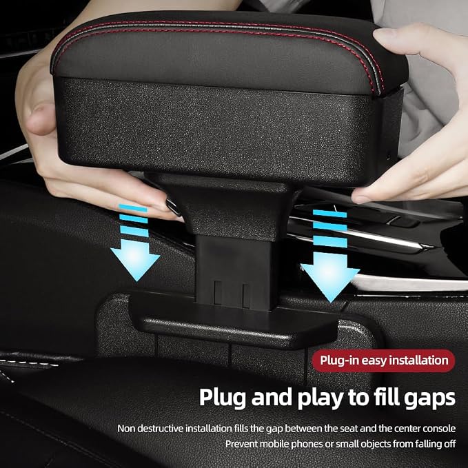 JEYODA Car Armrest Box with Cup Holder Car Central Liftable Armres Storage - Image 6