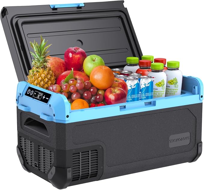 30L Car Refrigerator Freezer, 32QT Single Zone Portable Fridge by Tecnolove
