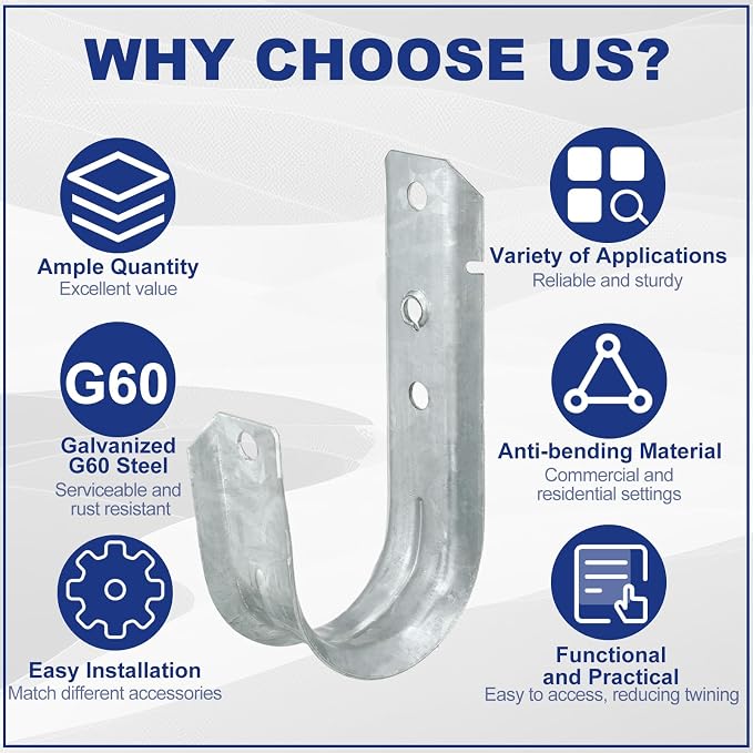 Gisafai 200 Cable Support J Hook, Cable Hooks - Image 4